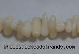 CCB93 15.5 inch 4*11mm irregular branch white coral chip beads