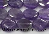 CCB935 15.5 inches 8*10mm faceted oval amethyst beads