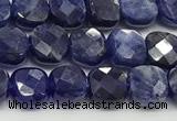 CCB977 15.5 inches 6*6mm faceted square sodalite beads