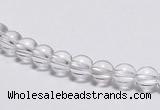 CCC01 15 inches 6mm round white crystal beads Wholesale