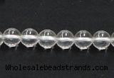 CCC202 15.5 inches 8mm round grade AB natural white crystal beads