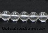 CCC203 15.5 inches 10mm round grade AB natural white crystal beads