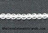 CCC251 15.5 inches 6mm faceted round grade A natural white crystal beads