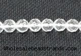 CCC252 15.5 inches 8mm faceted round grade A natural white crystal beads