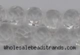 CCC500 15.5 inches 8*12mm faceted teardrop white crystal beads