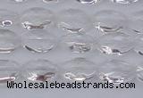 CCC512 15.5 inches 8*12mm faceted oval natural white crystal beads