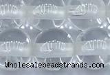 CCC638 15 inches 10mm round white crystal beads, 2mm hole