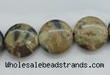 CCD03 15.5 inches 16mm flat round cordierite beads wholesale