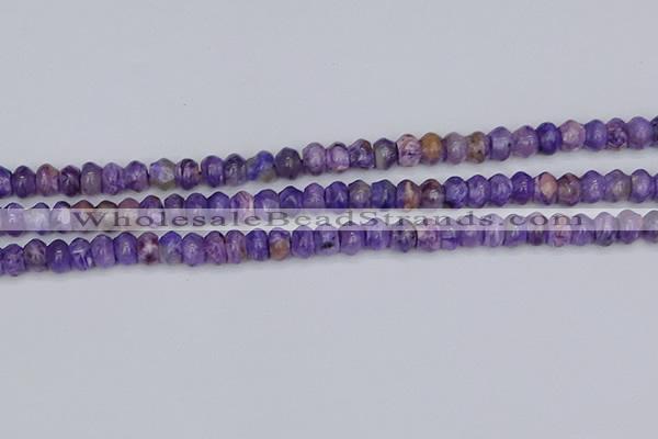 CCG116 15.5 inches 4*7mm rondelle charoite gemstone beads