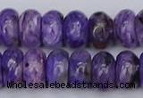 CCG123 15.5 inches 6*11mm rondelle charoite gemstone beads