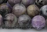 CCG133 15.5 inches 8mm round natural charoite gemstone beads