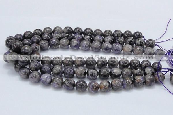 CCG23 15.5 inches 14mm round natural charoite gemstone beads