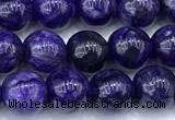 CCG325 15 inches 6mm round dyed charoite beads