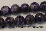 CCG33 15.5 inches 12mm round natural charoite gemstone beads