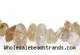 CCH11 16 inches quartz rutilated chips gemstone beads wholesale