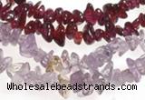 CCH19 34 inches garnet chips & amethyst chips beads wholesale