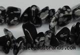 CCH227 34 inches 5*8mm snowflake obsidian chips gemstone beads wholesale