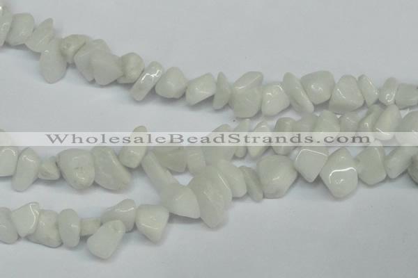 CCH285 34 inches 8*12mm milky jade chips gemstone beads wholesale