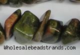 CCH296 34 inches 8*12mm unakite chips gemstone beads wholesale