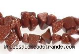 CCH31 34 inches gold sand stone chips gemstone beads wholesale