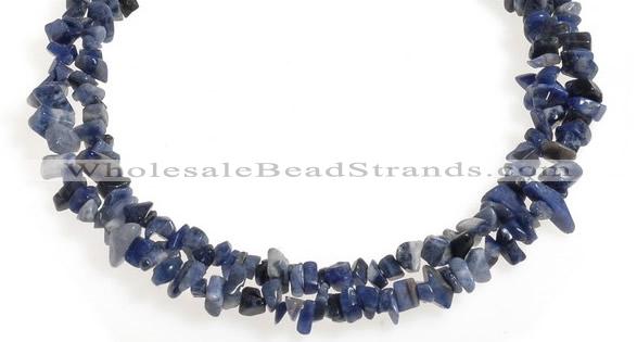 CCH33 35 inches blue sodalite chips gemstone beads wholesale