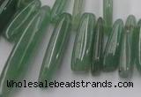 CCH405 15.5 inches 6*22mm - 7*35mm green aventurine chips beads