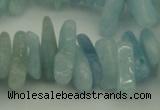 CCH603 15.5 inches 3*12mm - 4*16mm aquamarine chips gemstone beads