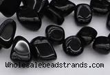 CCH640 15.5 inches 6*8mm - 10*14mm black agate chips beads