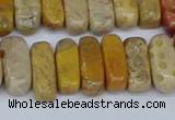 CCH713 15.5 inches 5*10mm - 5*15mm fossil coral chips beads