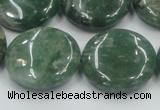 CCJ09 15.5 inches 25mm flat round natural African jade beads wholesale