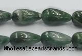 CCJ10 15.5 inches 10*20mm teardrop natural African jade beads wholesale