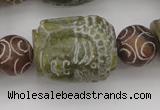 CCJ237 15.5 inches 22*28mm carved buddha China jade beads