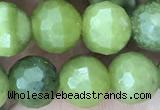 CCJ371 15.5 inches 8mm faceted round China jade beads wholesale