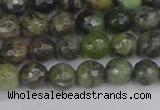 CCJ421 15.5 inches 6mm faceted round dendritic green jade beads