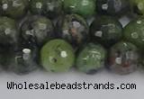 CCJ423 15.5 inches 10mm faceted round dendritic green jade beads