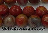 CCJ463 15.5 inches 10mm faceted round colorful jasper beads