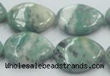 CCJ52 15.5 inches 18*25mm flat teardrop African jade gemstone beads