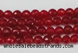 CCN1242 15.5 inches 6mm faceted round candy jade beads wholesale