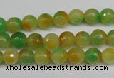 CCN1293 15.5 inches 8mm faceted round rainbow candy jade beads