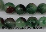 CCN1306 15.5 inches 14mm faceted round rainbow candy jade beads