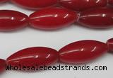 CCN131 15.5 inches 10*25mm rice candy jade beads wholesale