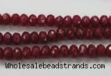 CCN1352 15.5 inches 4*6mm faceted rondelle candy jade beads