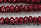 CCN1354 15.5 inches 6*10mm faceted rondelle candy jade beads