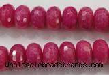 CCN1365 15.5 inches 8*12mm faceted rondelle candy jade beads