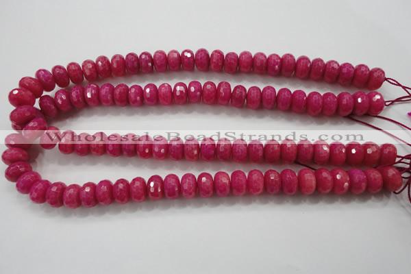 CCN1365 15.5 inches 8*12mm faceted rondelle candy jade beads