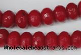 CCN153 15.5 inches 8*12mm faceted rondelle candy jade beads