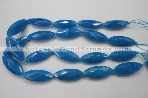 CCN1551 15.5 inches 15*40mm faceted marquise candy jade beads