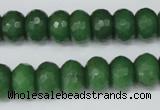 CCN156 15.5 inches 8*12mm faceted rondelle candy jade beads