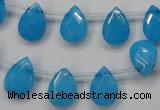 CCN1583 15.5 inches 10*14mm briolette candy jade beads wholesale