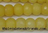 CCN161 15.5 inches 12*16mm faceted rondelle candy jade beads